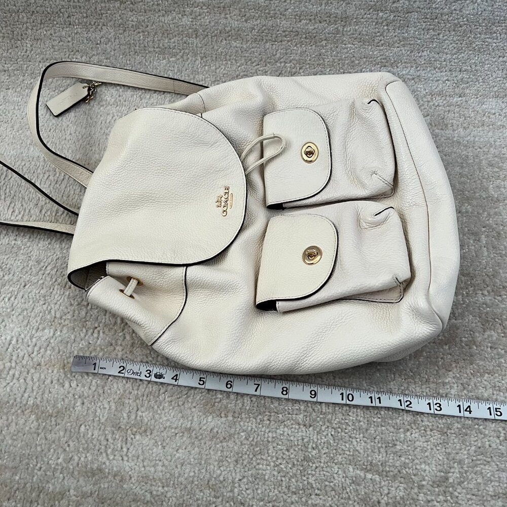 Coach Billie Backpack Pebbled Leather Bag - Picture 14 of 16